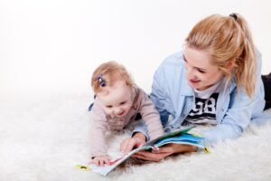 reading with child - Bible verses
